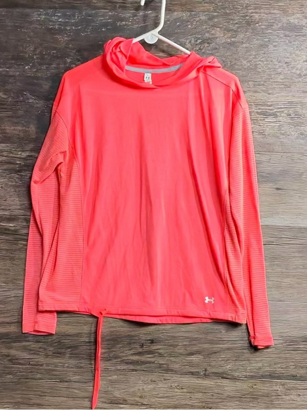 Under Armour Coral-Pink Lightweight Hooded Long Sleeve Top